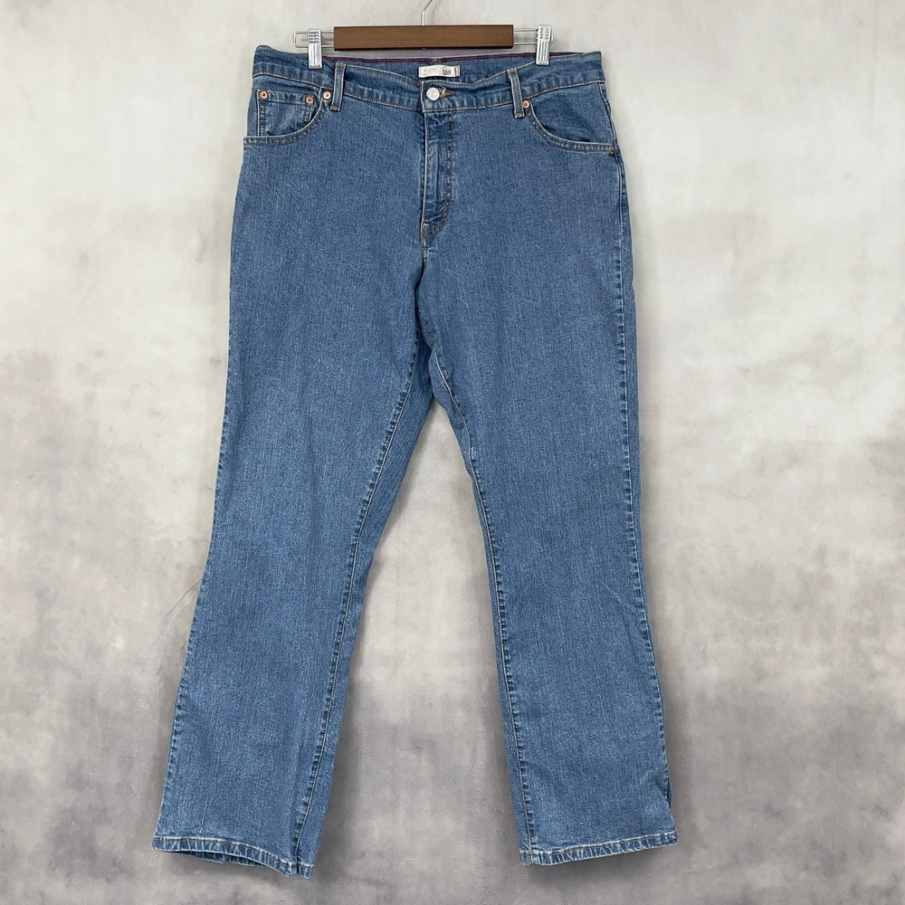 Levis 550 Relaxed Boot Cut Jeans Womens 16 Stretch Denim Classic Western Indie